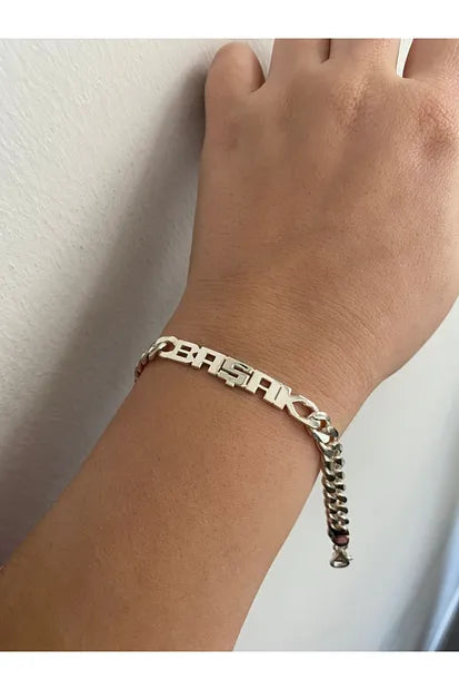 925 ayar gümüş isimli bileklik