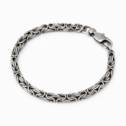 925 AYAR GÜMÜŞ KRAL BİLEKLİK ERKEK 3mm