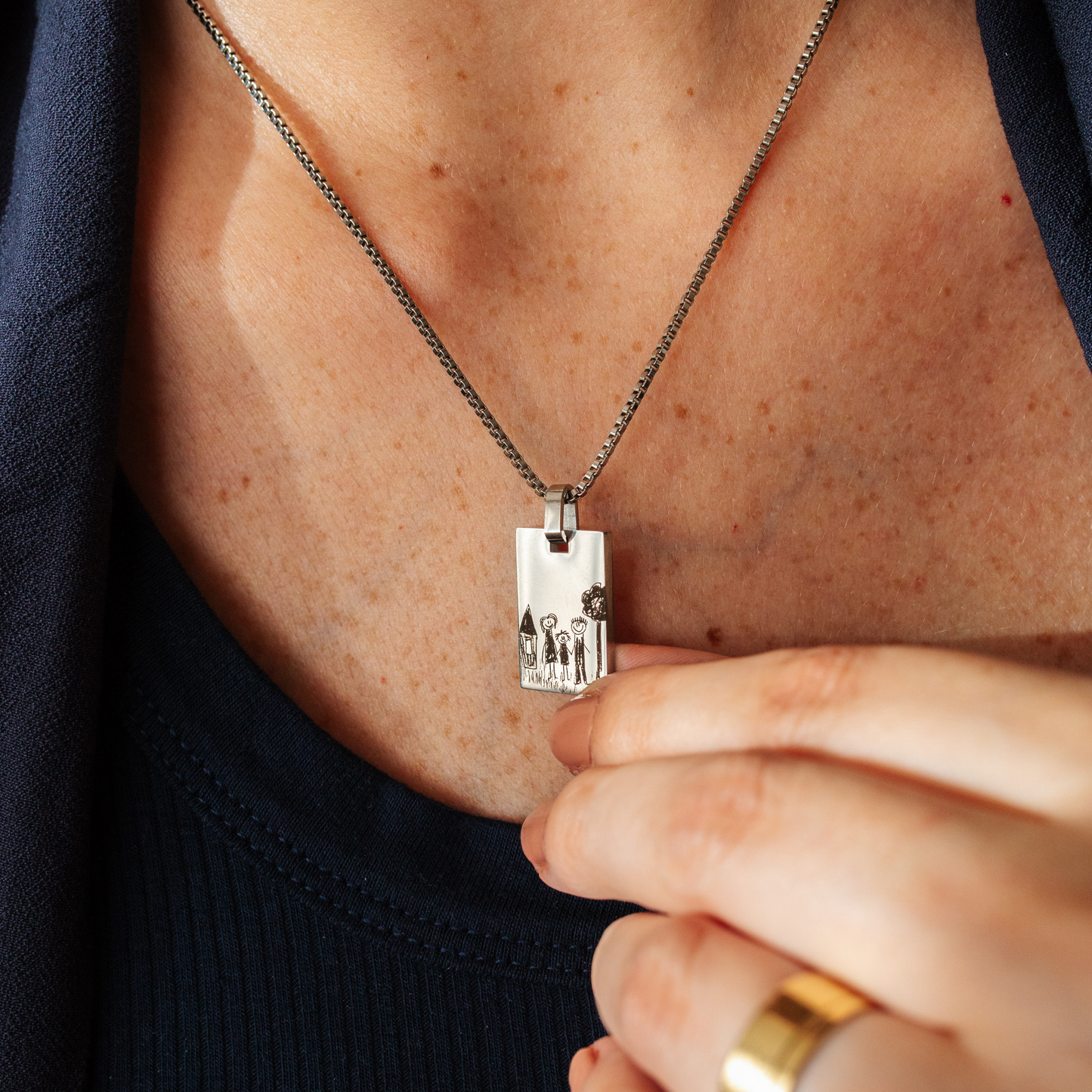 Özel Kolye - Çocuk Çizimi