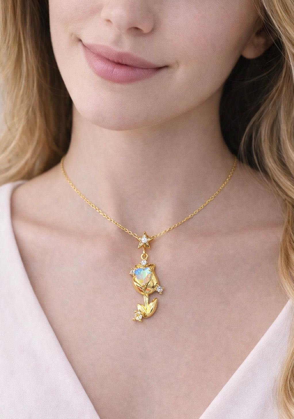 Golden Love Kalp Kolye