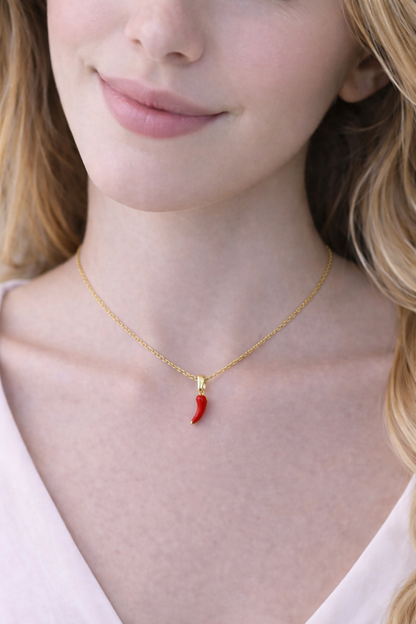 Nazar-Şans-Bereket için Biber kolye