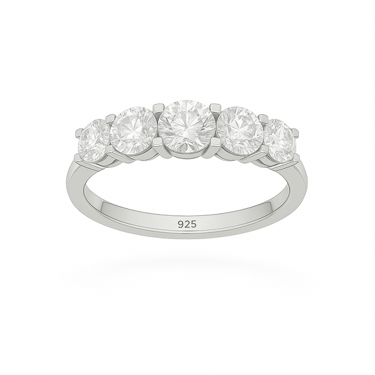 925 AYAR GÜMÜŞ BEŞTAŞ YÜZÜK