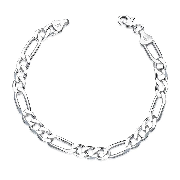925 ayar gümüş figaro bileklik 5mm